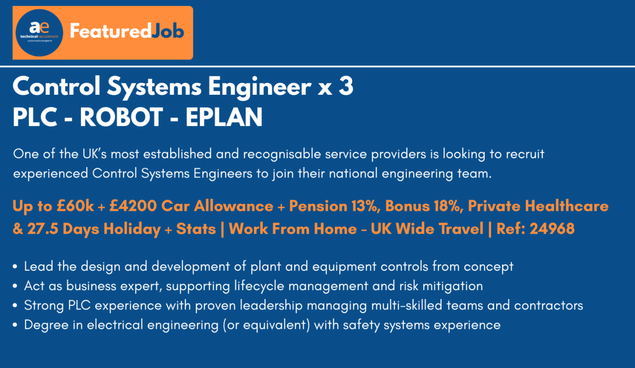 Control Systems Engineer Jobs - Control Systems Recruitment